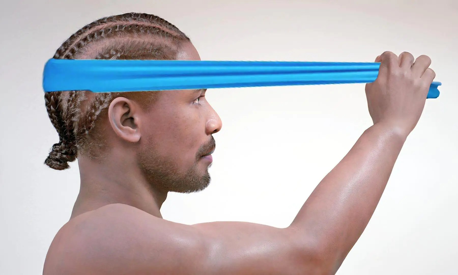 Neck training with resistance band
