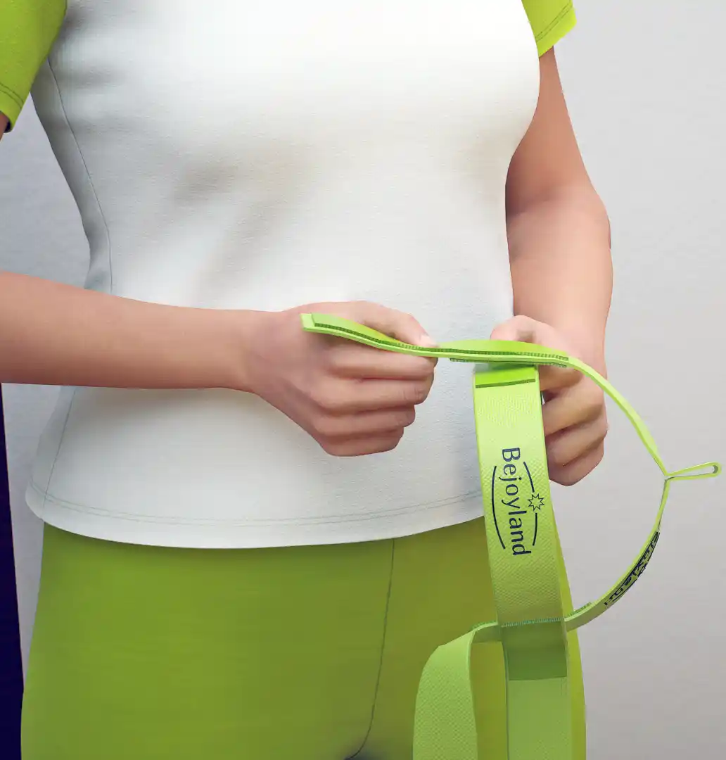 Adjusting the strap on the Bejoyland Neck Trainer headgear for a custom fit